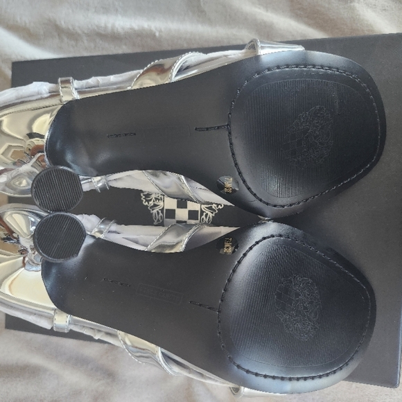 Vince Camuto Silver Strappy Heels - Picture 3 of 6